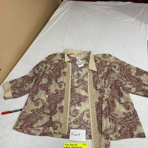 Anna Maxwell cardigan women 26W plus size pink / beige. SKU276